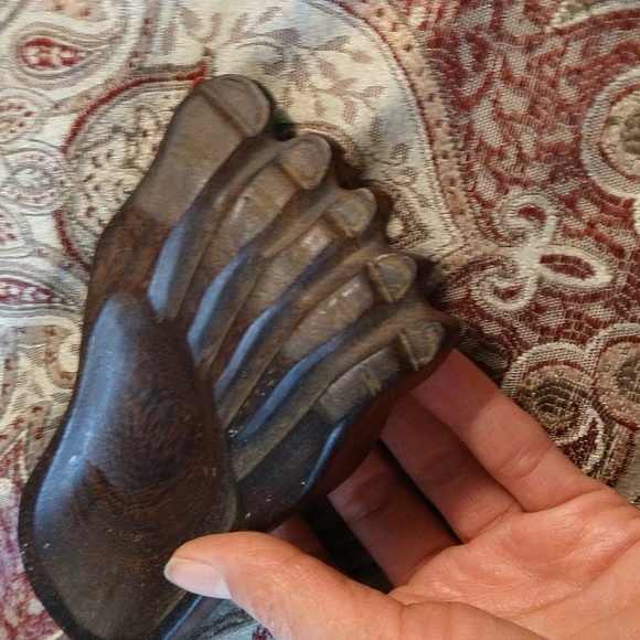 decorative foot wooden dish - Picture 6 of 9